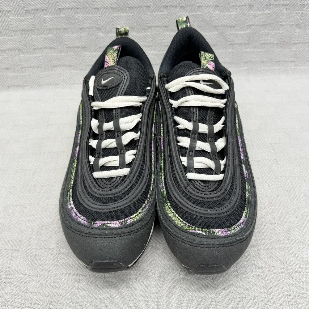 Nike Air Max 97 Next Nature Floral Tapestry Shoes Womens Size 8 Black FN7104-010